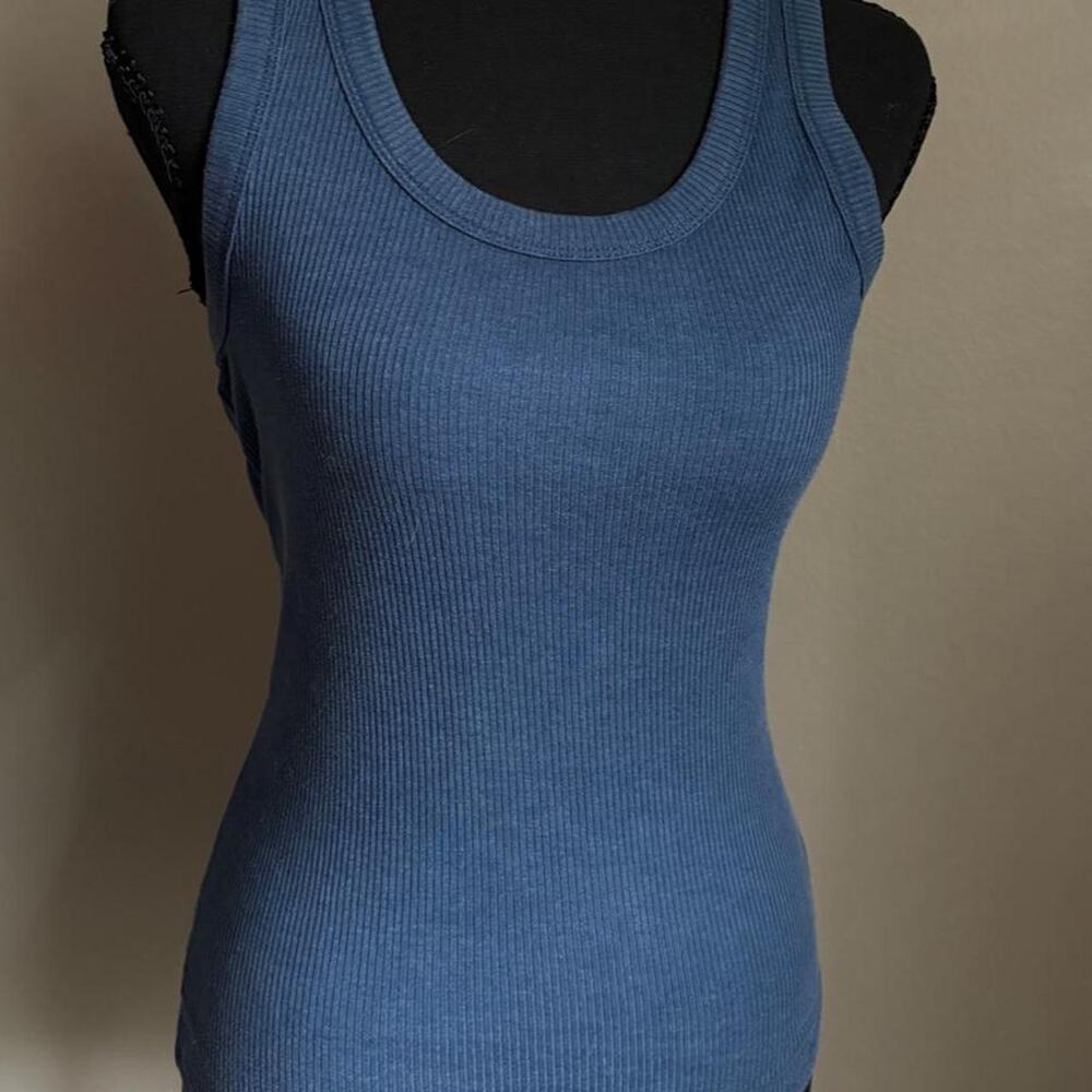 Gap Ribbed Blue Tank Top - S